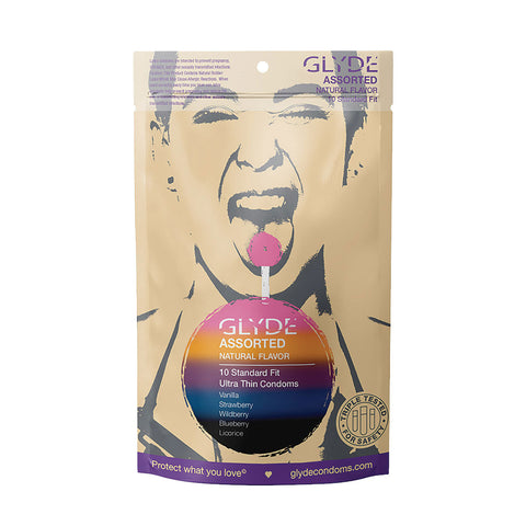 Glyde Ultra Condoms Organic Assorted Flavors 10pk [81226]